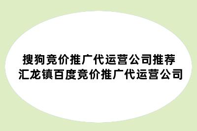 搜狗竞价推广代运营公司推荐 汇龙镇百度竞价推广代运营公司